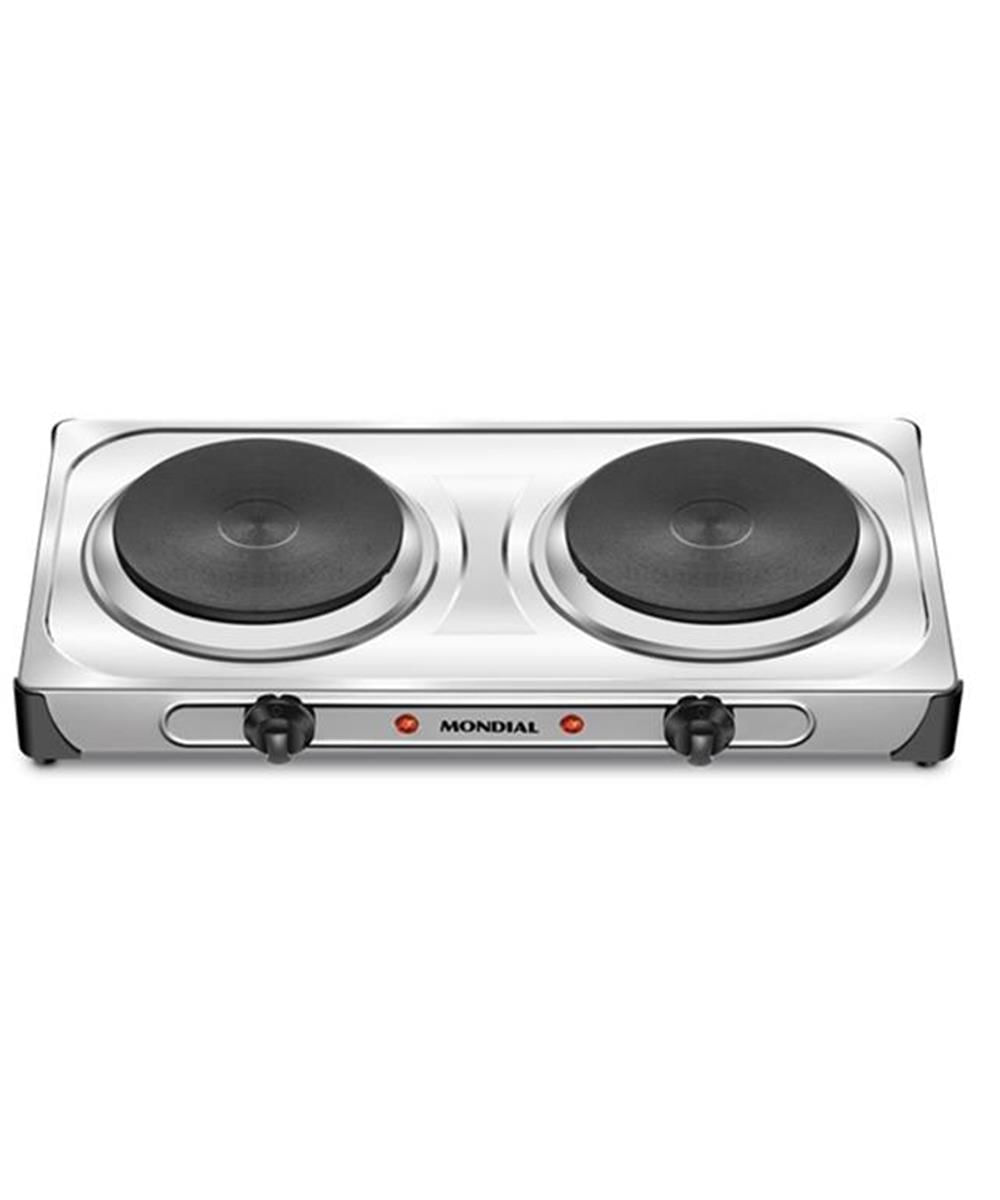 Fogao Eletrico Mondial 2 bocas 6 temperaturas Fast Cook Due Inox 110V SH8021