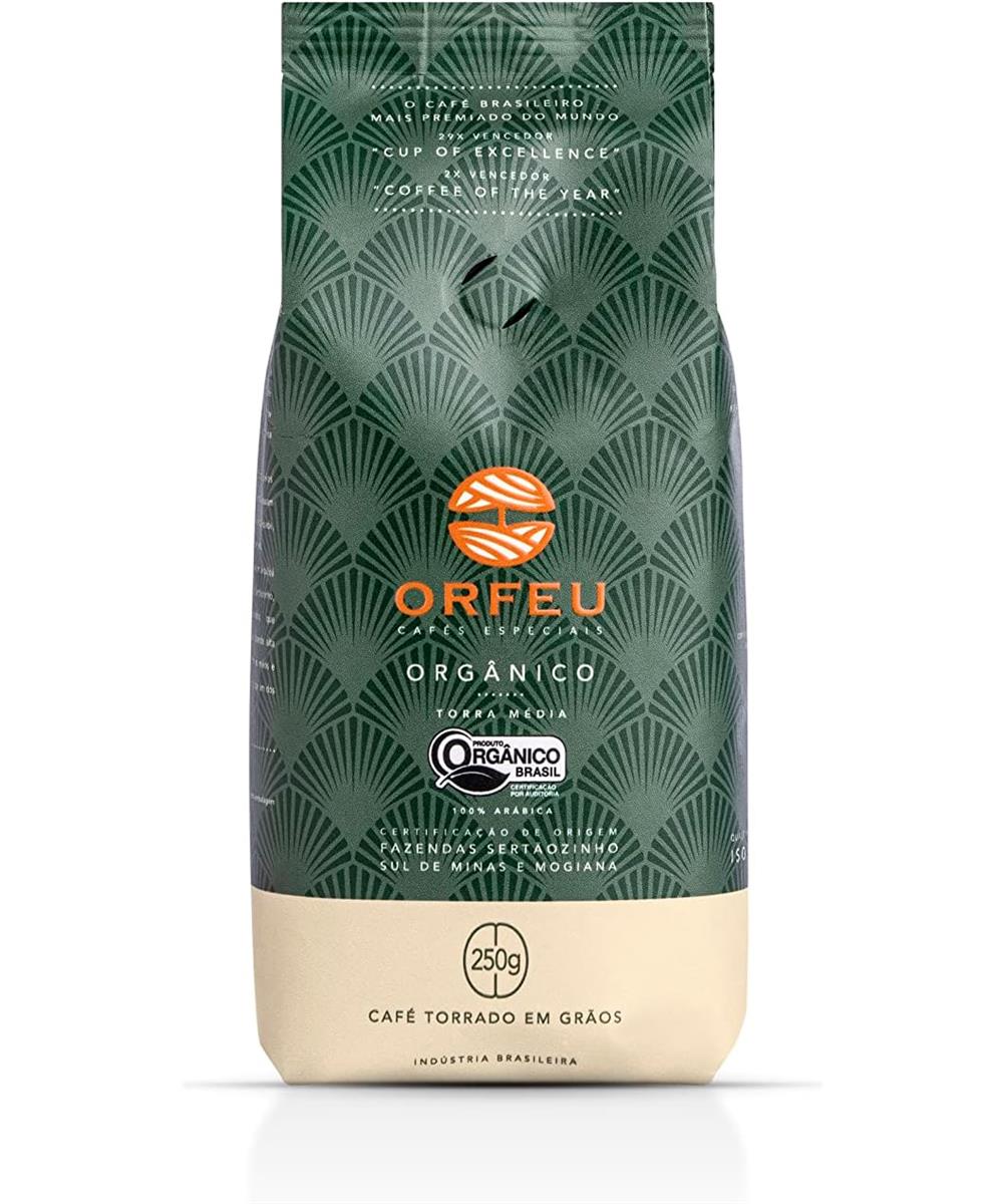 Cafe Orfeu em Graos Organico 250G SH8039